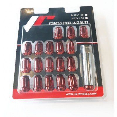 Tuner lug nut | 20mm | M12x1.5x45 Conical H19 Red