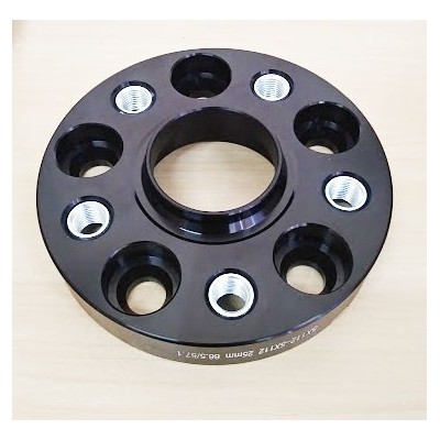Wheel adapter  MB, Audi 5x112 | 25mm | 66.6/57.1 | Black edition | 14x1.5