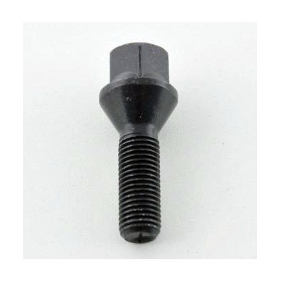 Wheel bolt M12x1.25x50 Conical H17 Black