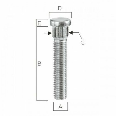 Tapskrūve M12x1,25x52 14.3  Silver